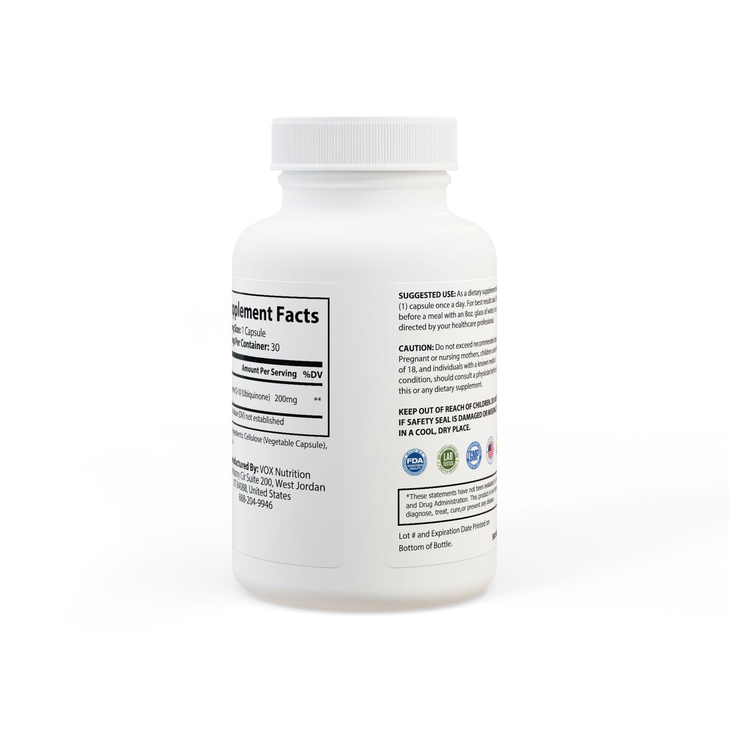 CoQ10 (Ubiquinone) Supplement (30 Capsules) #GLP28