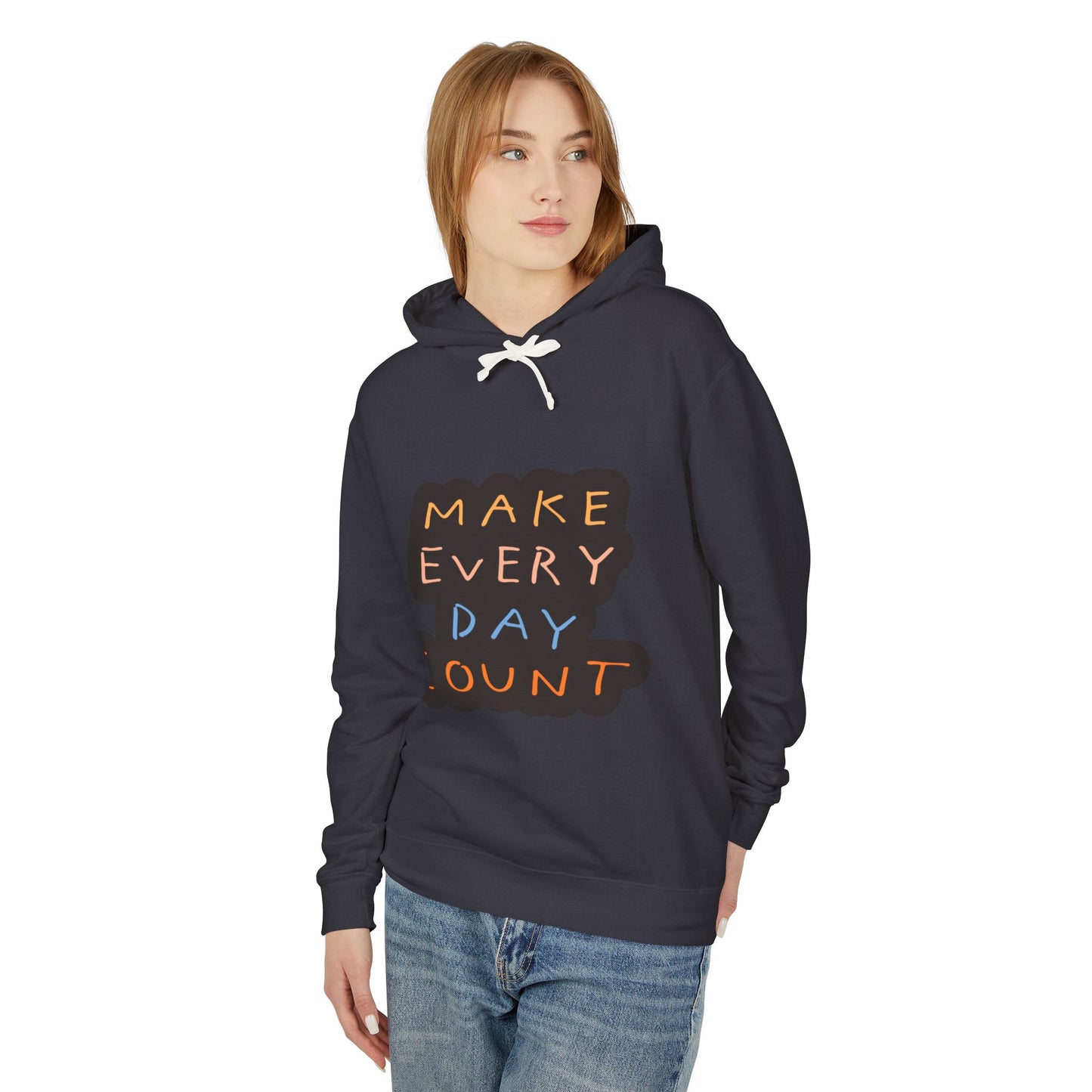 Affirmations Unisex Lightweight Hooded Sweatshirt #AU1