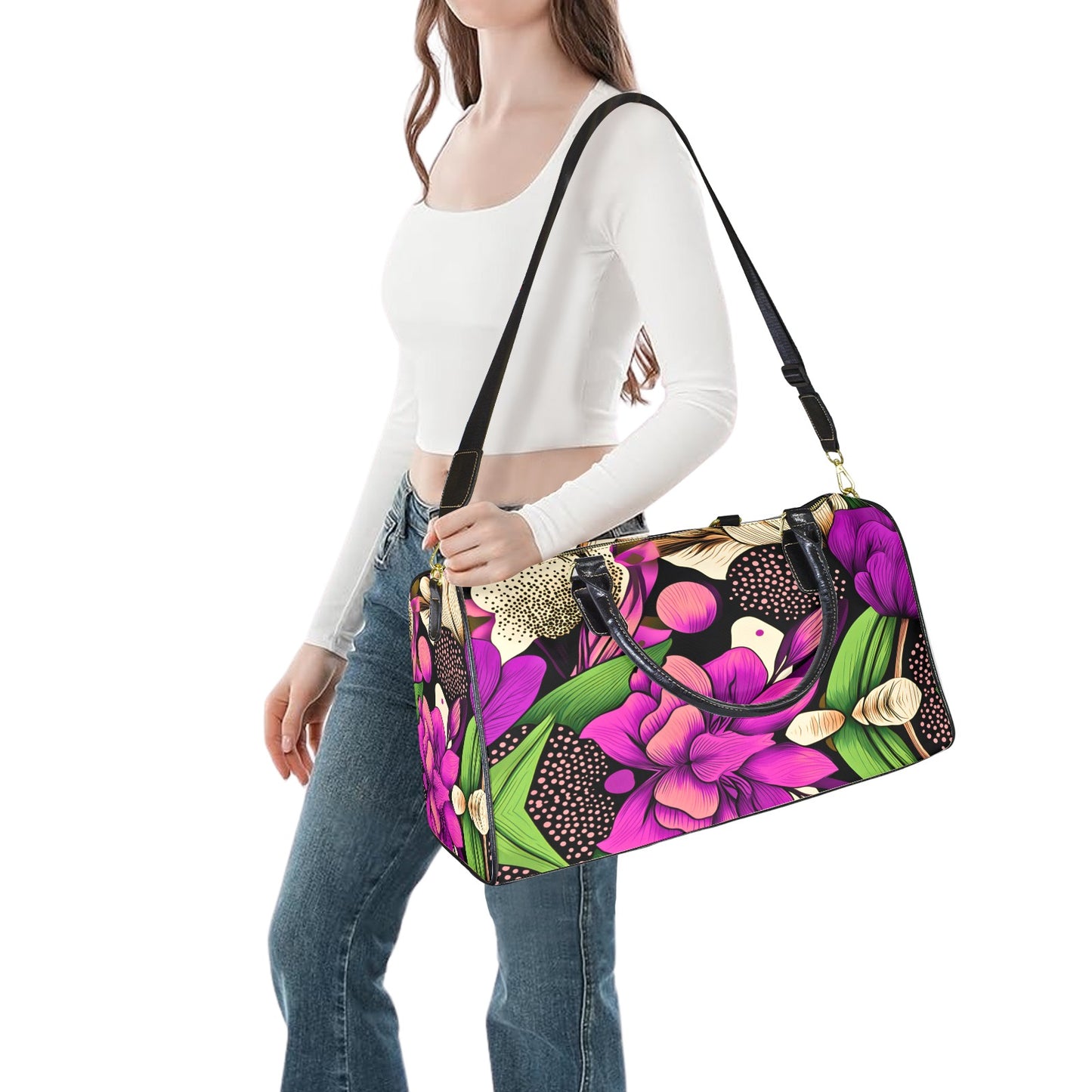 Blue Tulip Large Capacity Travel Bag-Small (Black Short Patch) (1737) Large Capacity Travel Bag-Small (Black Short Patch) (1737)