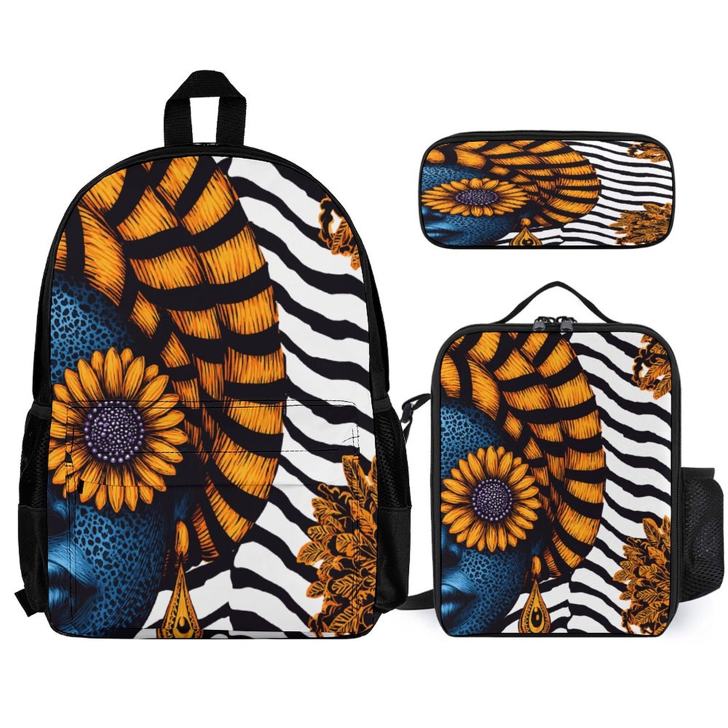 Set of 3 Bags (Shoulder Bag Lunch Bag & Pencil Pouch)