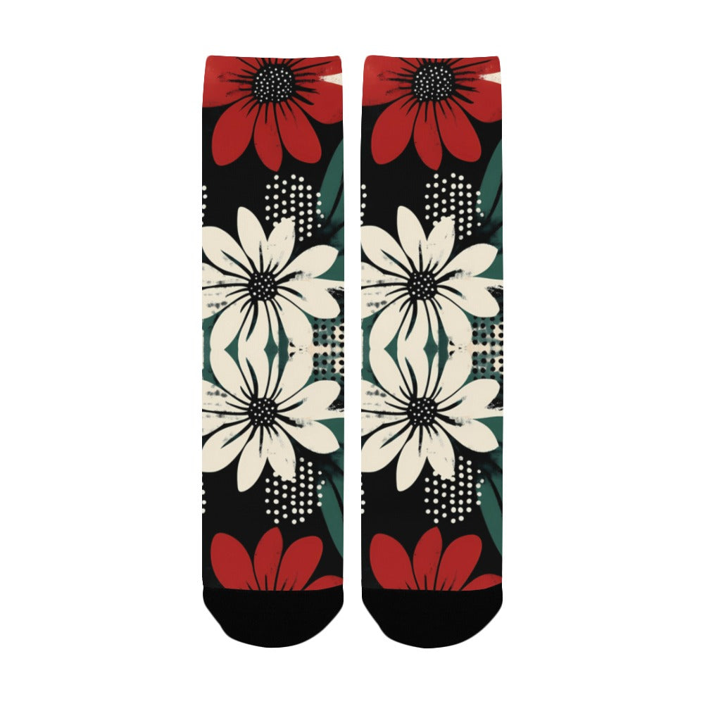 Floral Pattern Men's Socks Women's Custom Socks