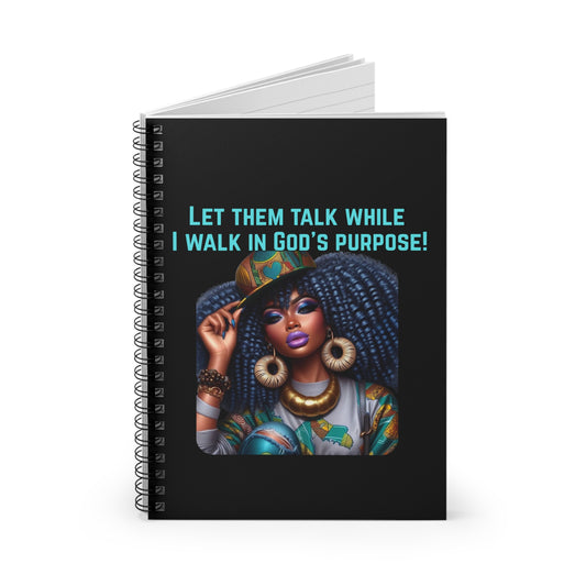 Faithful Purpose Spiral Notebook, Religious Gift Journal for Believers, Let Them