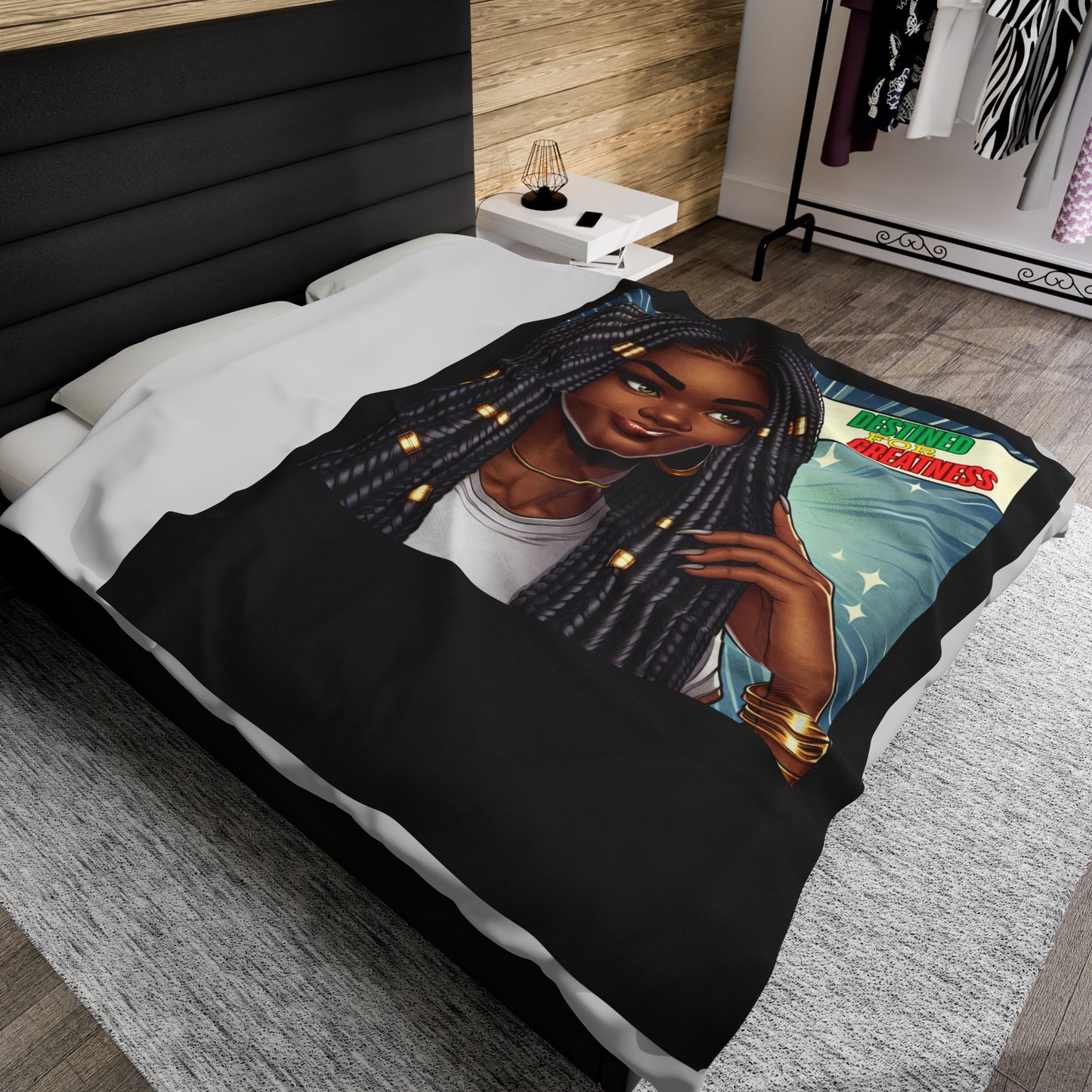 Destined For Greatness Velveteen Plush Blanket #9