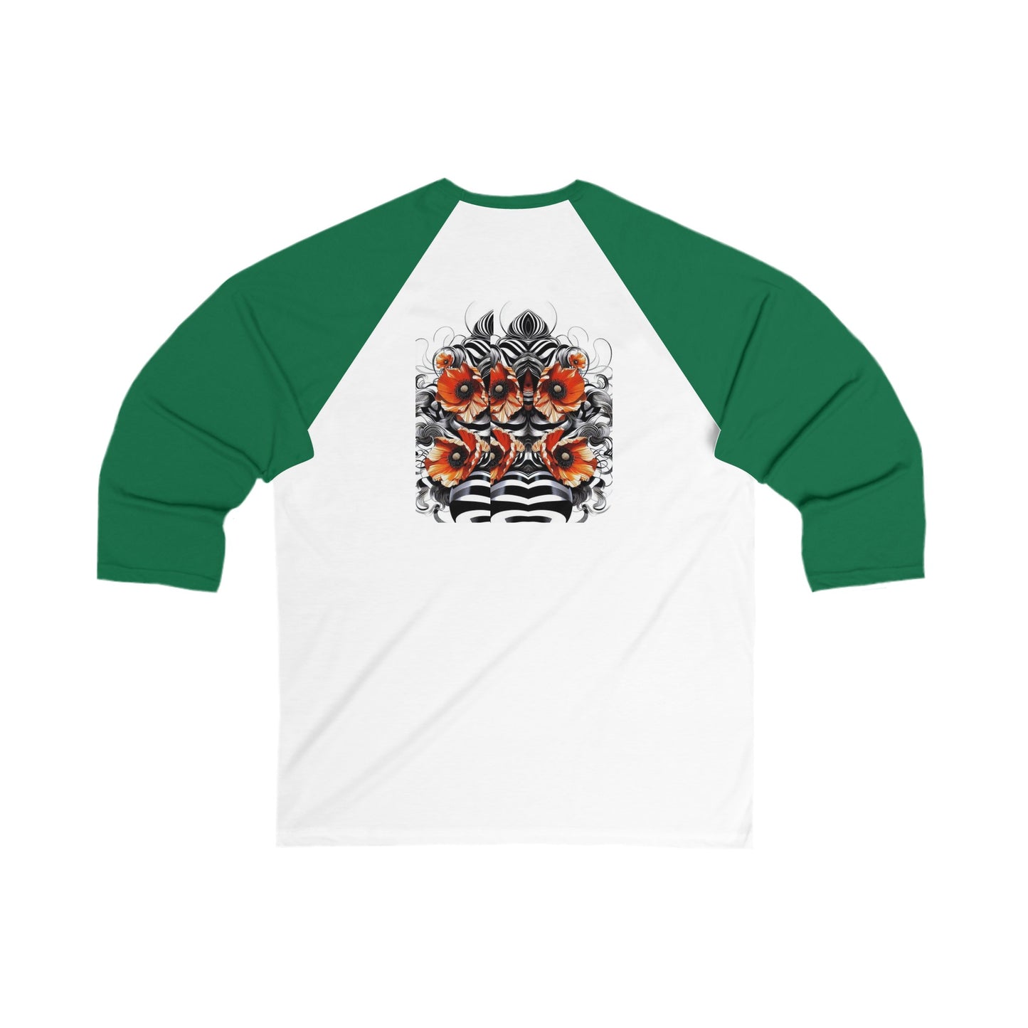 Zebra Fantasy 3\4 Sleeve Baseball Tee #ZF38