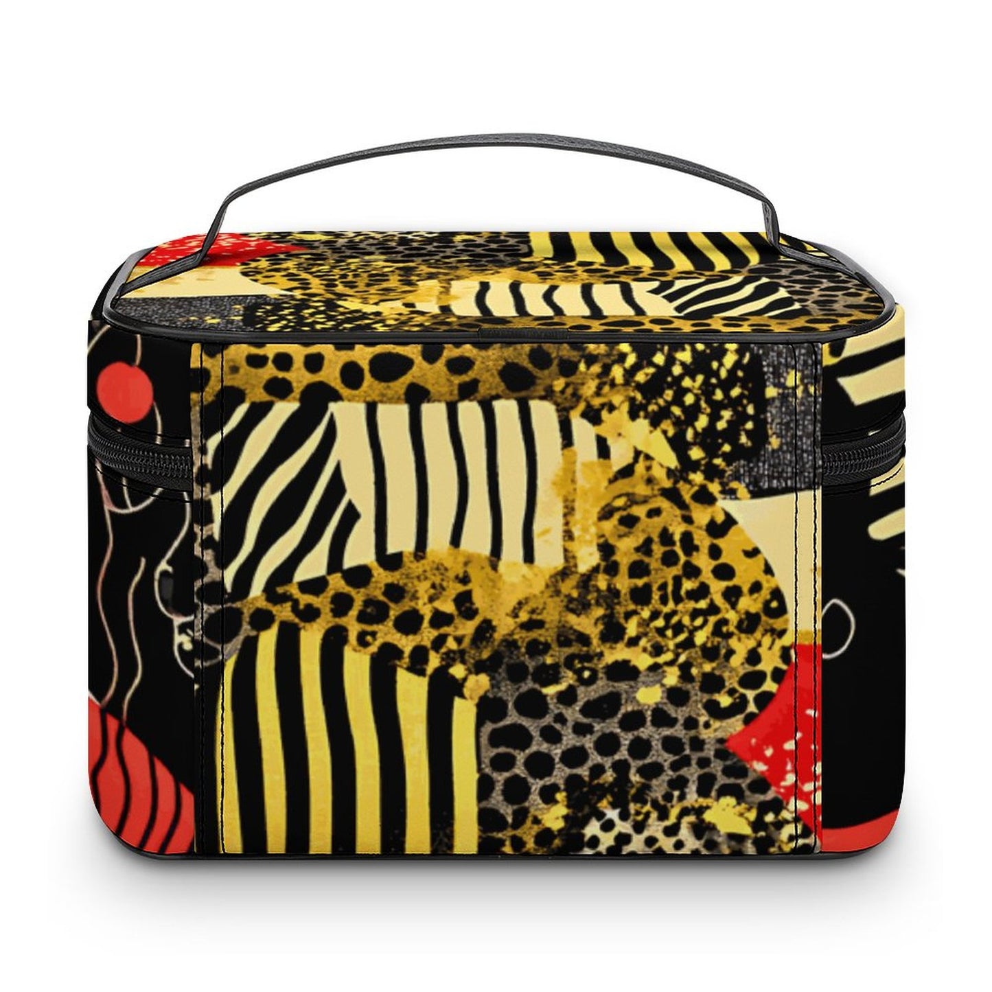 Make-up bag with Lychee pattern PU material