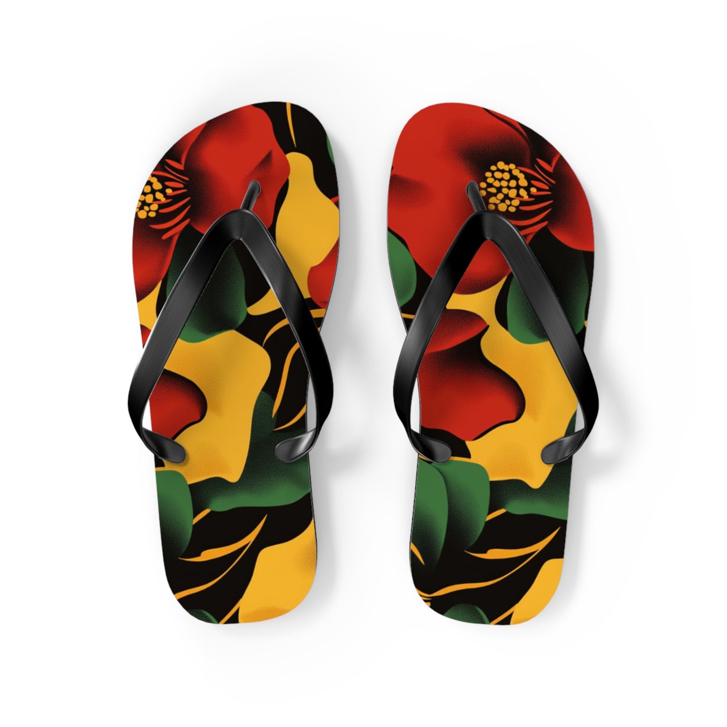 Tropical Floral Flip Flops | Summer Footwear Beach Sandals Vacation Ready Poolside Comfort Gift for Him