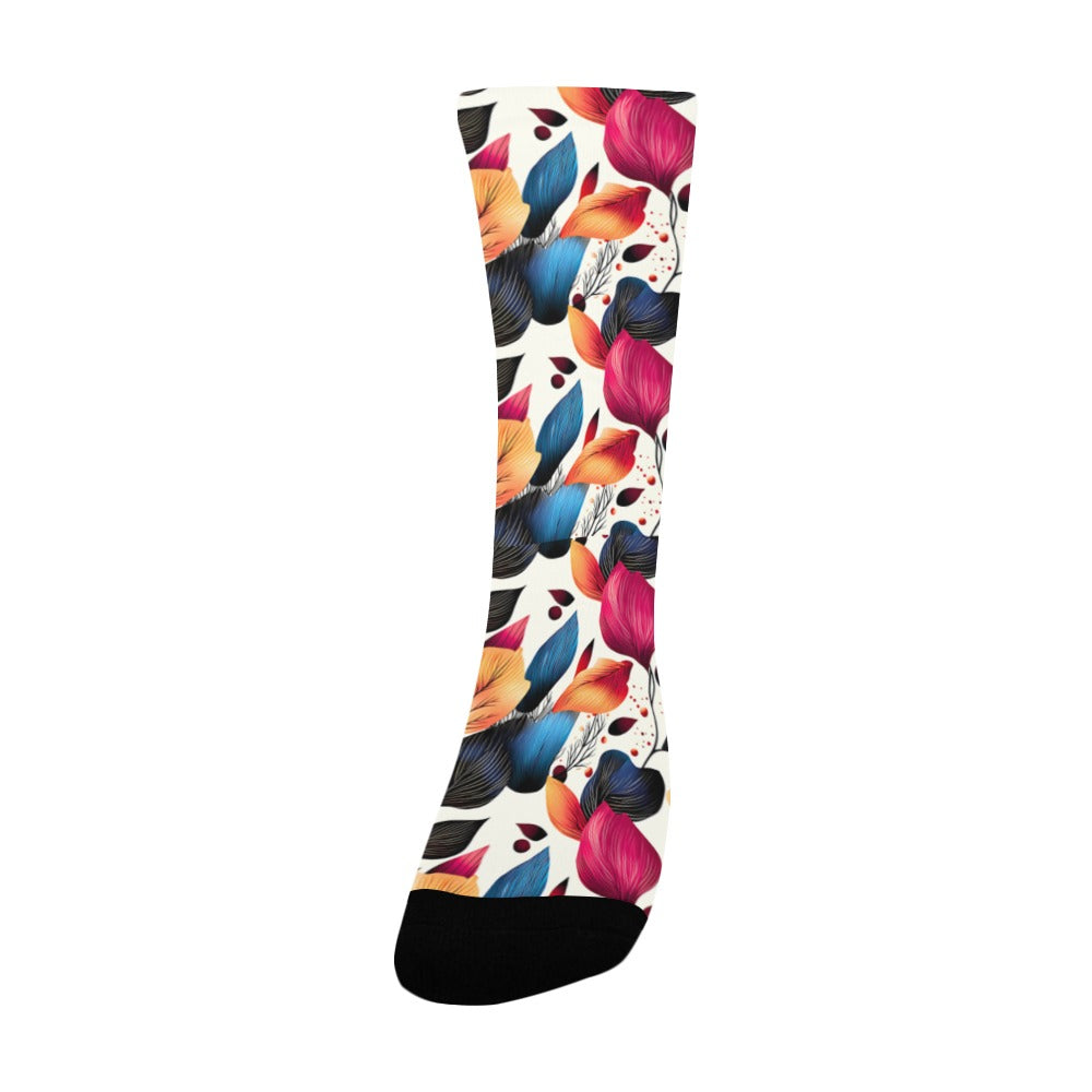 Floral Pattern Men's Socks Women's Custom Socks