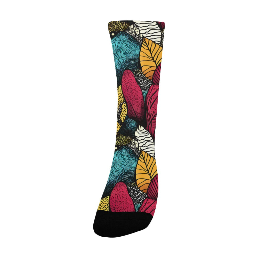Colorful Floral and Flowers Pattern Men's Socks Women's Custom Socks