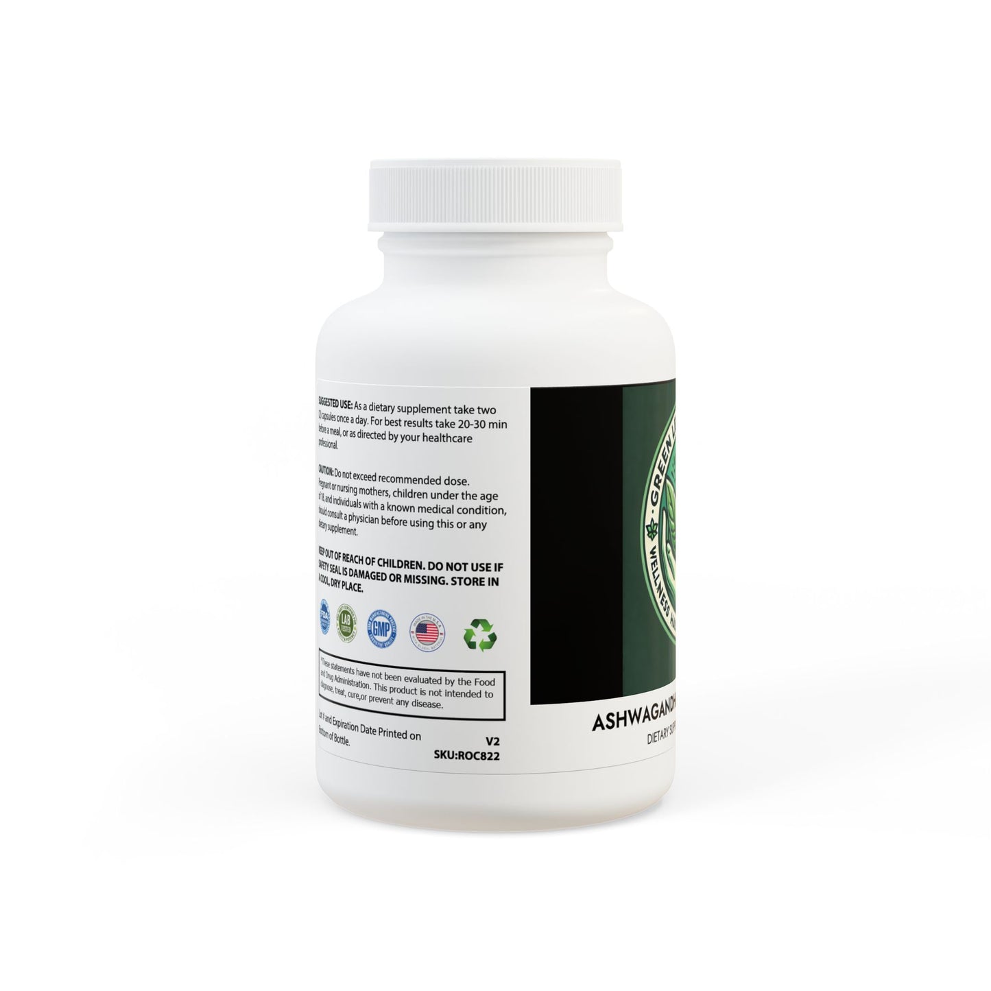 Green Leaf Paradise Ashwagandha and Black Pepper Supplement (60 capsules) #GLP37