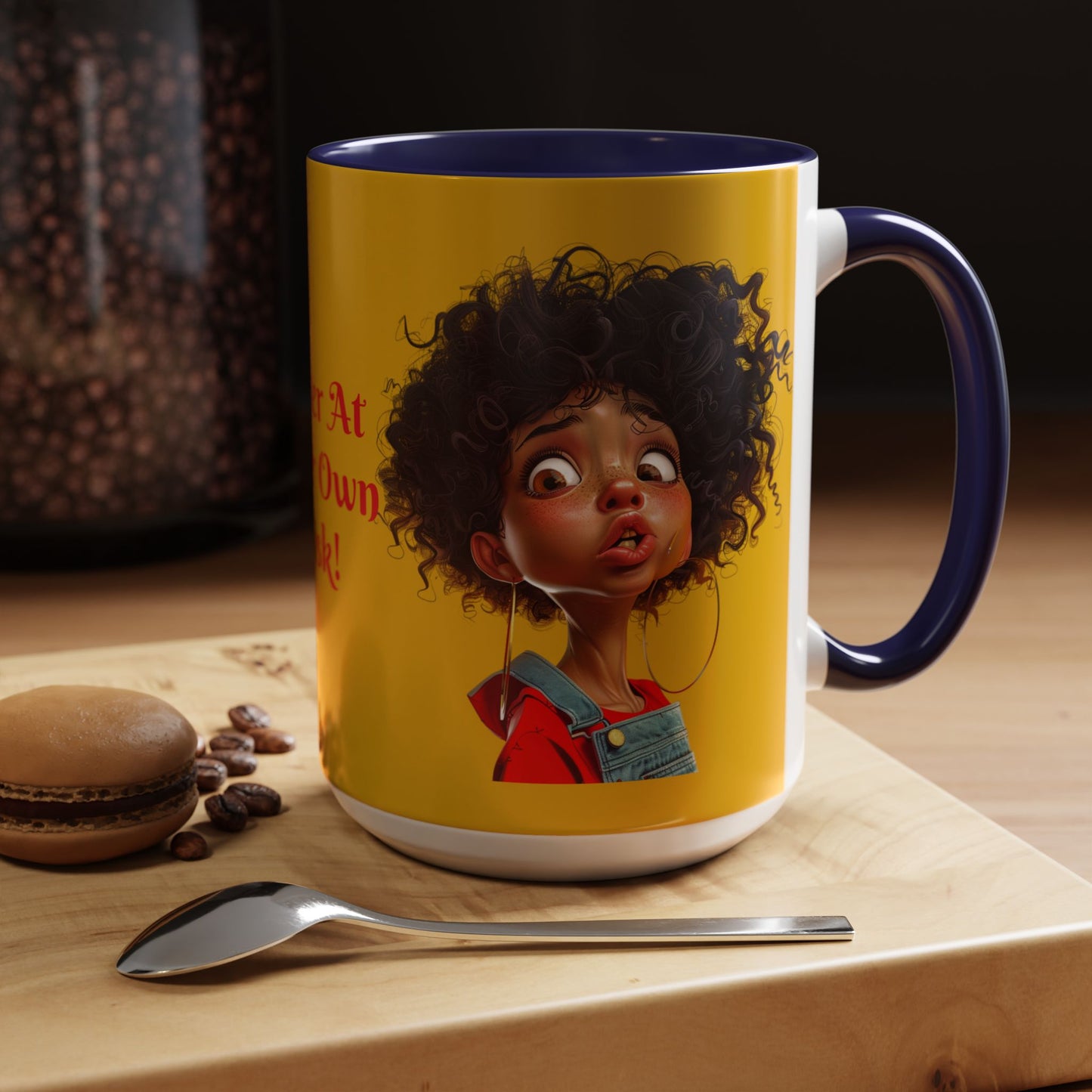 Enter At Your Own Risk Accent Coffee Mug (11, 15oz) #EYOR2