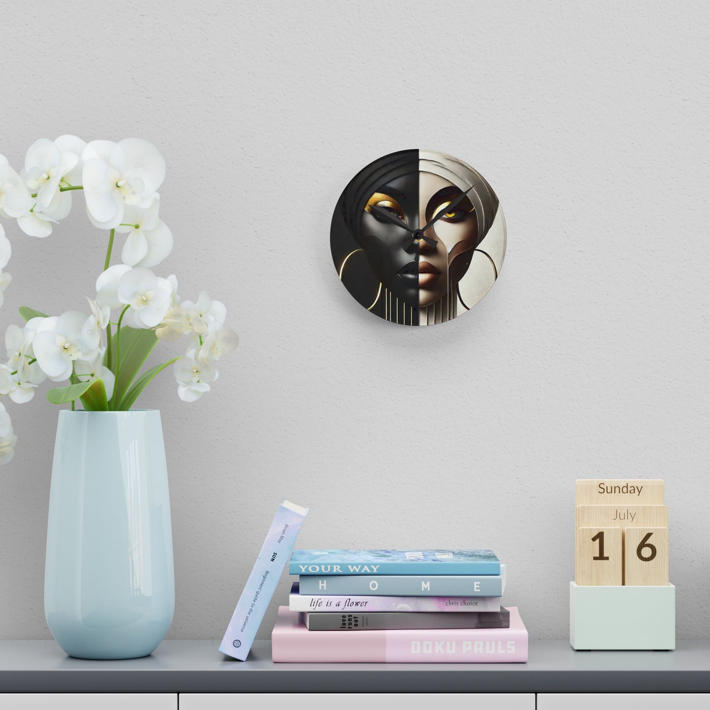 Duality Acrylic Wall Clock #DLTY1
