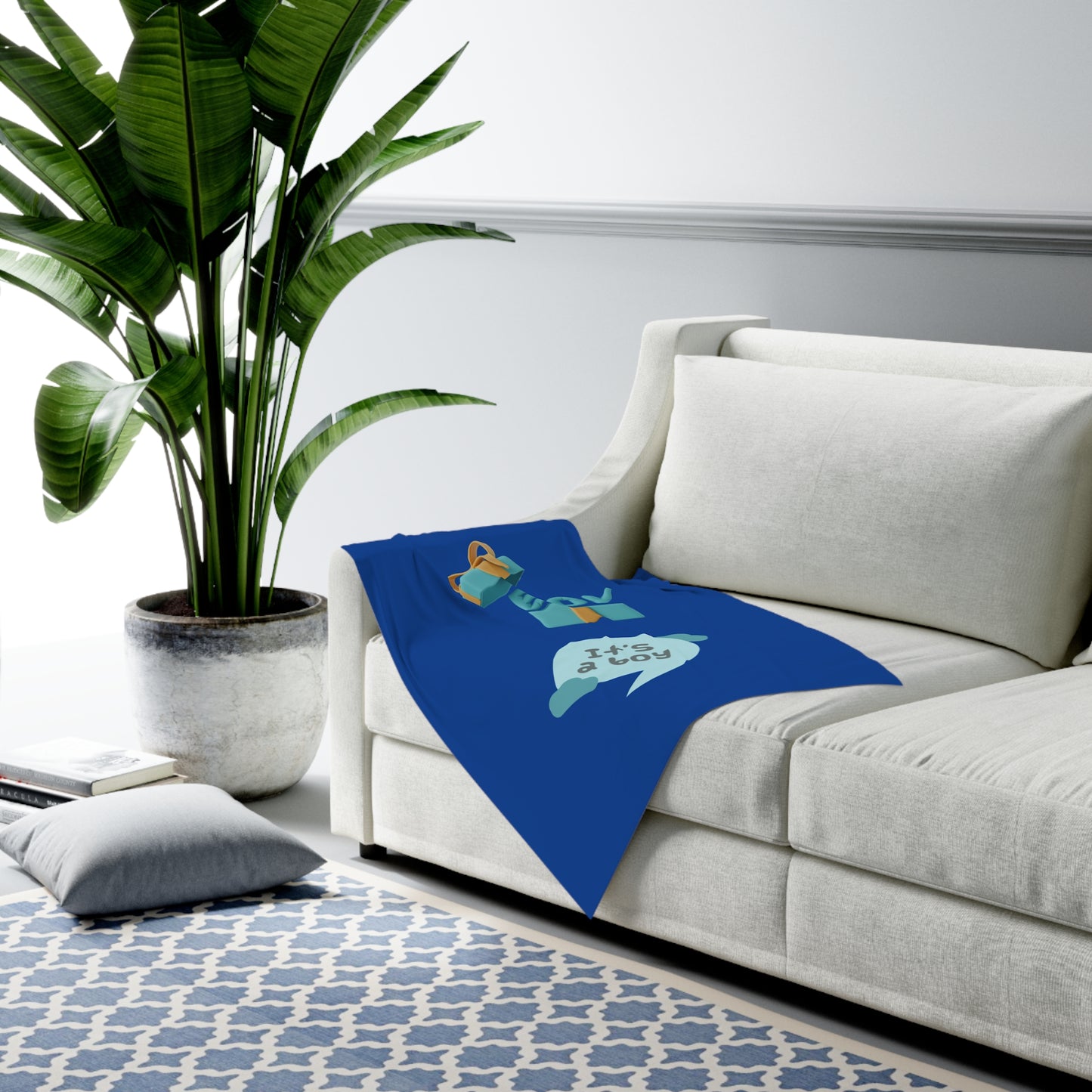 It's A Boy Baby Swaddle Blanket #IAB3
