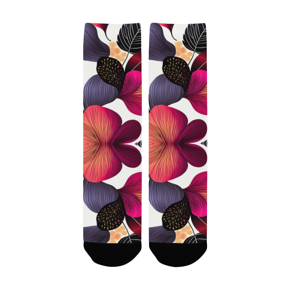 Floral Pattern Men's Socks Women's Custom Socks