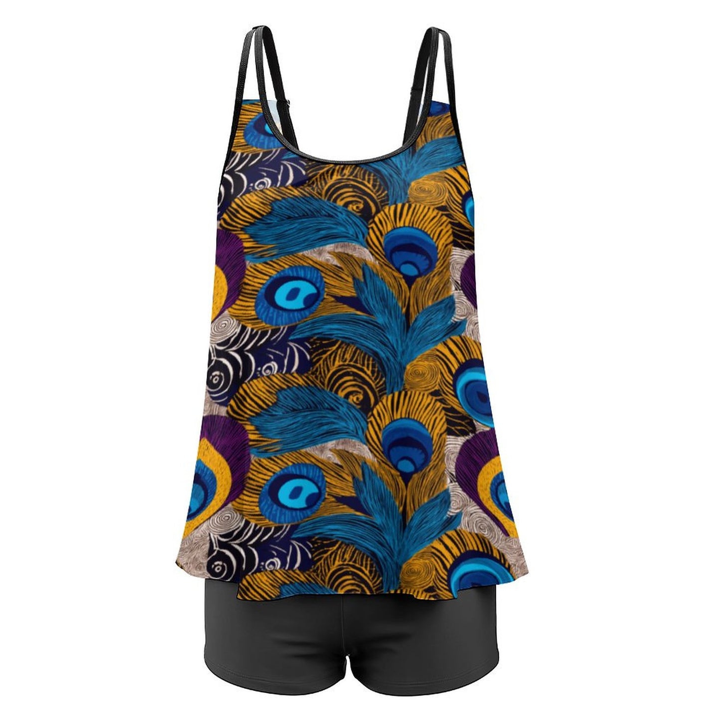 Tankini Two Piece Swimsuits QZ6072 (All-Over Printing on the Top)