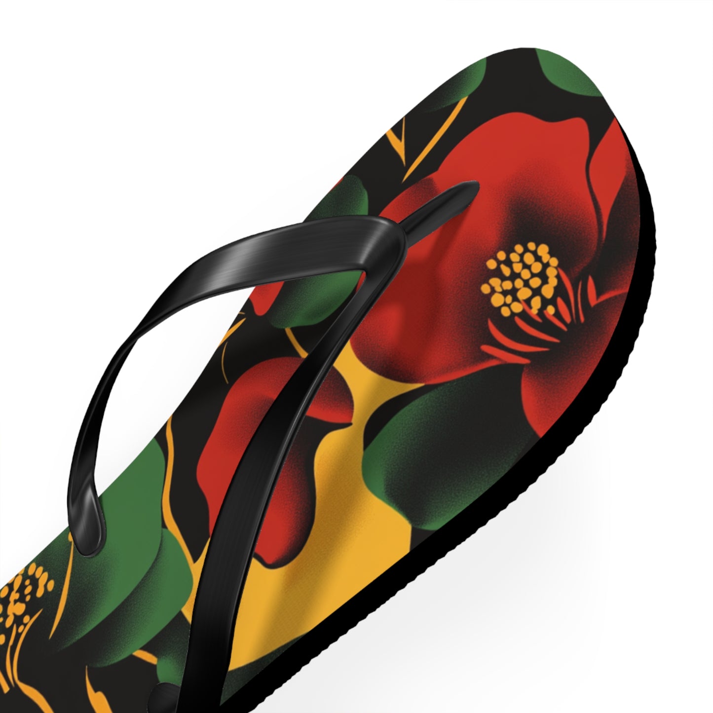 Tropical Floral Flip Flops | Beach Sandals for Summer Vibes Vacation Footwear Gift for Her Pool Party Shoes Comfortable Beachwear