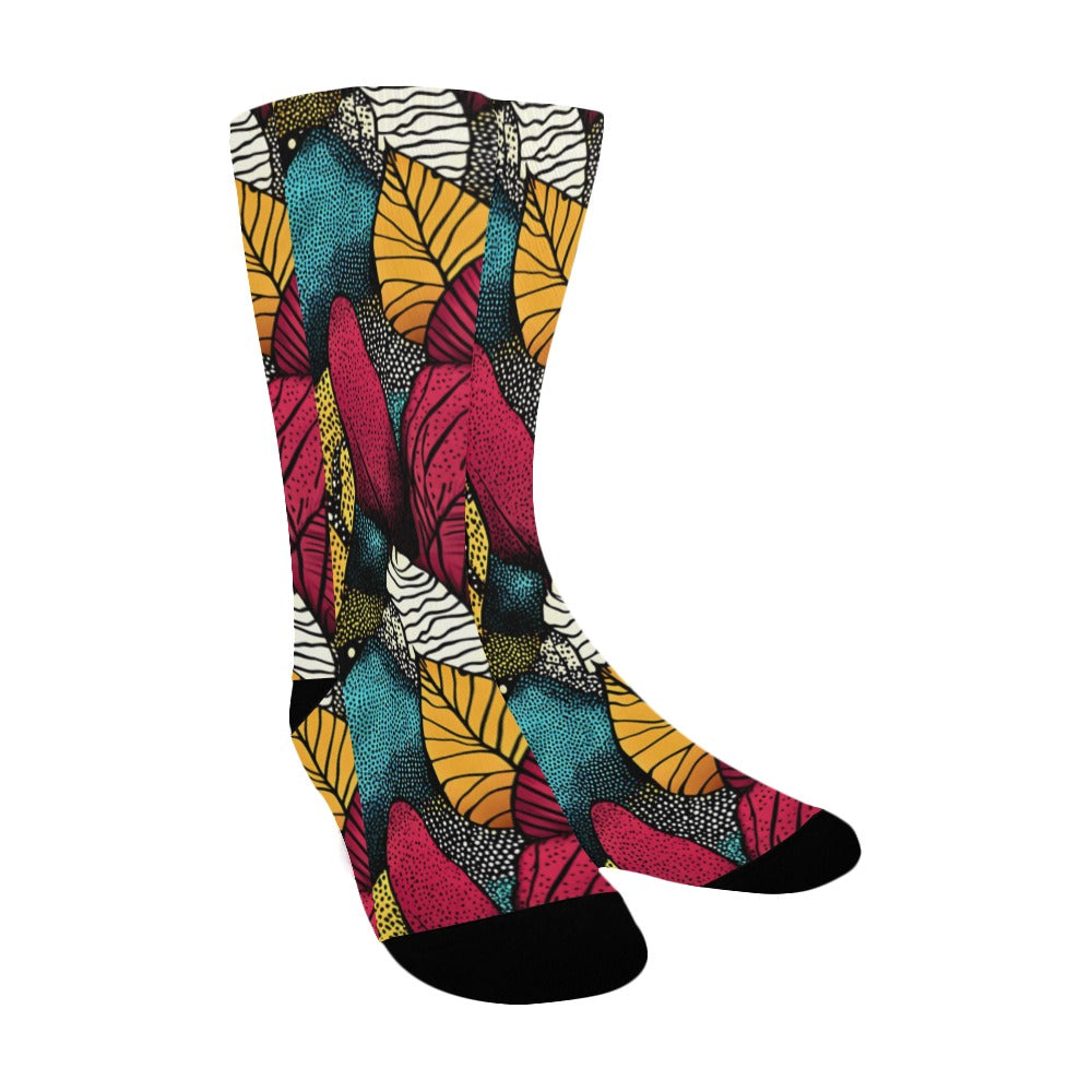 Colorful Floral and Flowers Pattern Men's Socks Women's Custom Socks