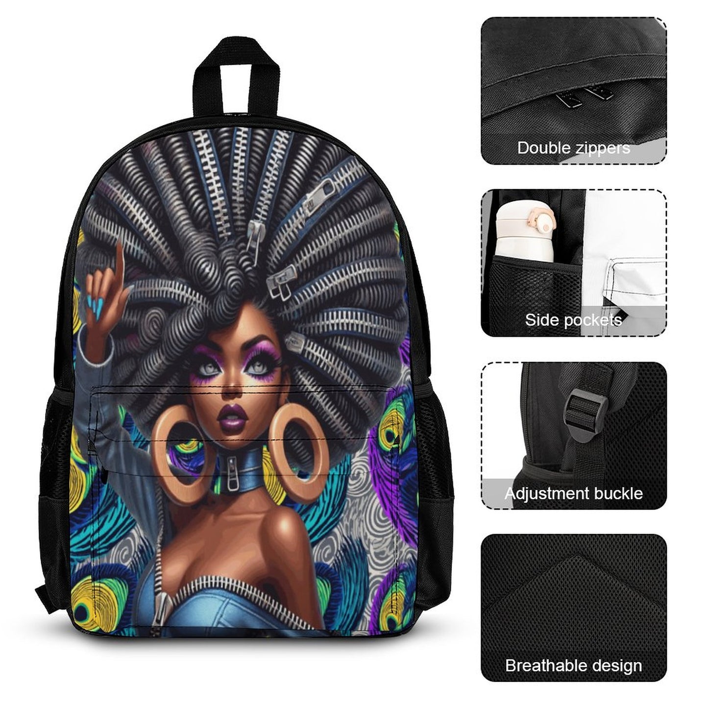 Set of 3 Bags (Shoulder Bag Lunch Bag & Pencil Pouch)