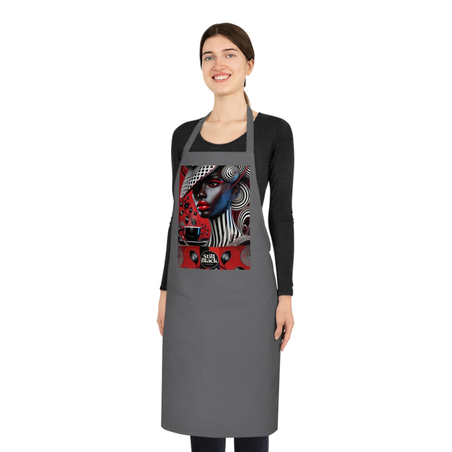 Still Black Cotton Apron #SB9