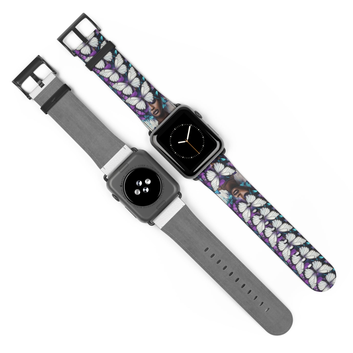 Colorful Butterfly Beauty Watch Band, Adjustable Smartwatch Strap, Floral Pattern, Unique Gift, Spring Fashion Must-Have #BB1