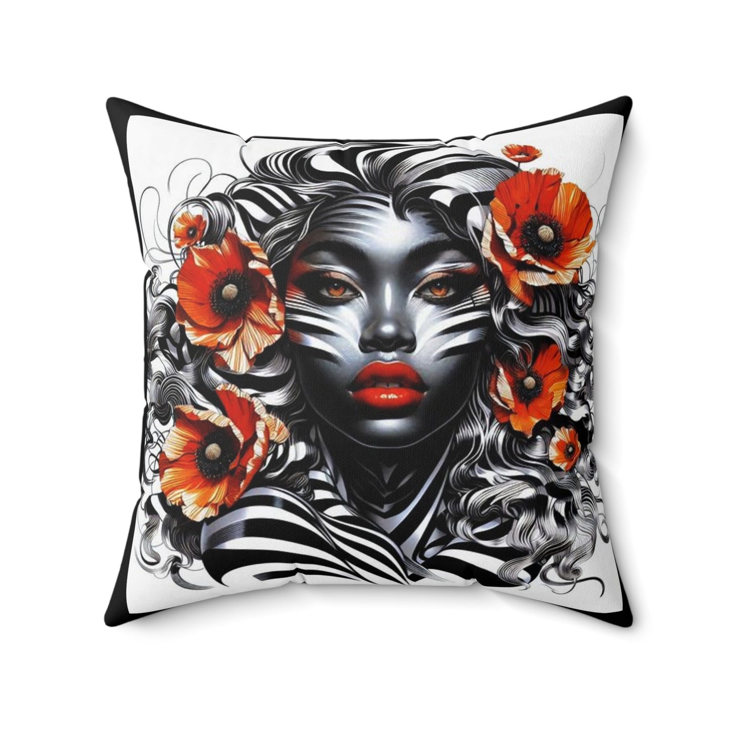 Zebra Fantasy Square Pillow #ZF23
