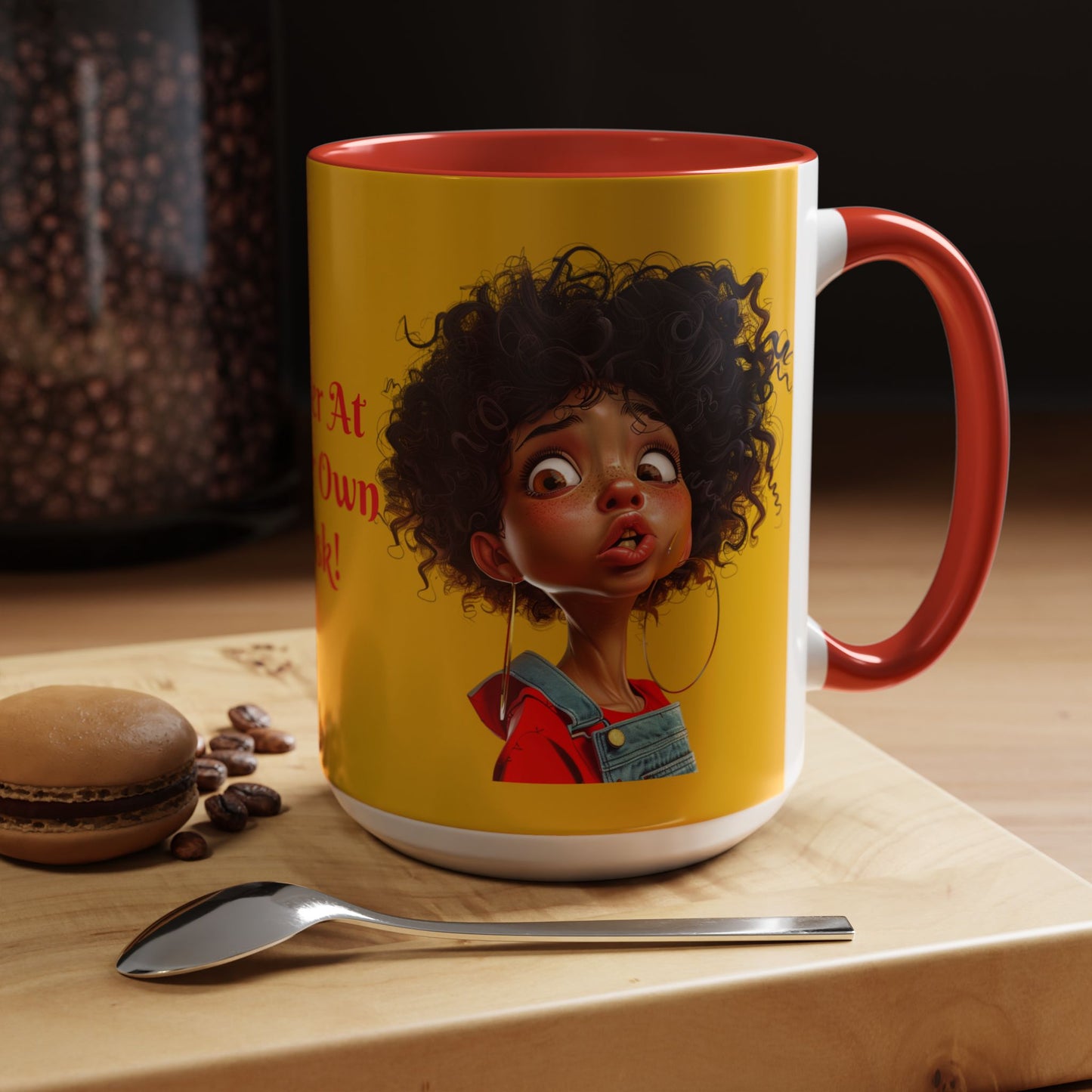 Enter At Your Own Risk Accent Coffee Mug (11, 15oz) #EYOR2