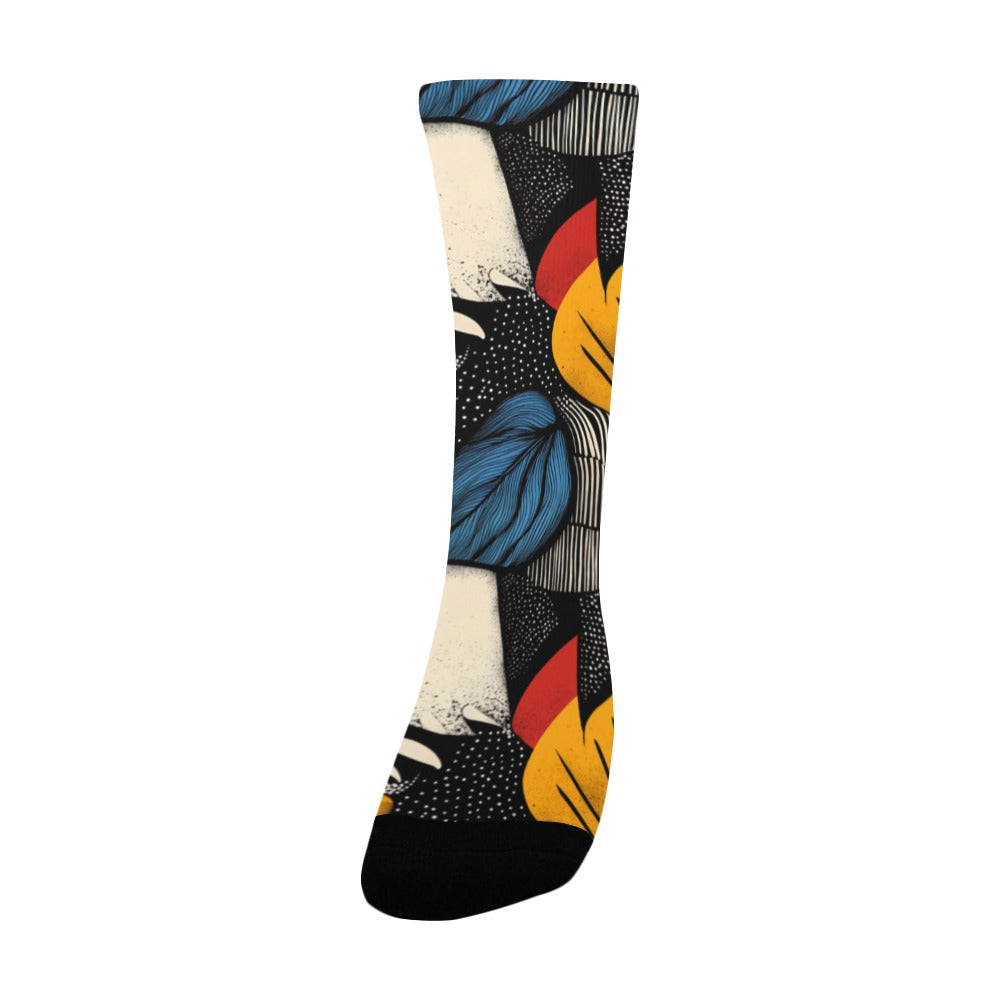 Floral Pattern Men's Socks Women's Custom Socks