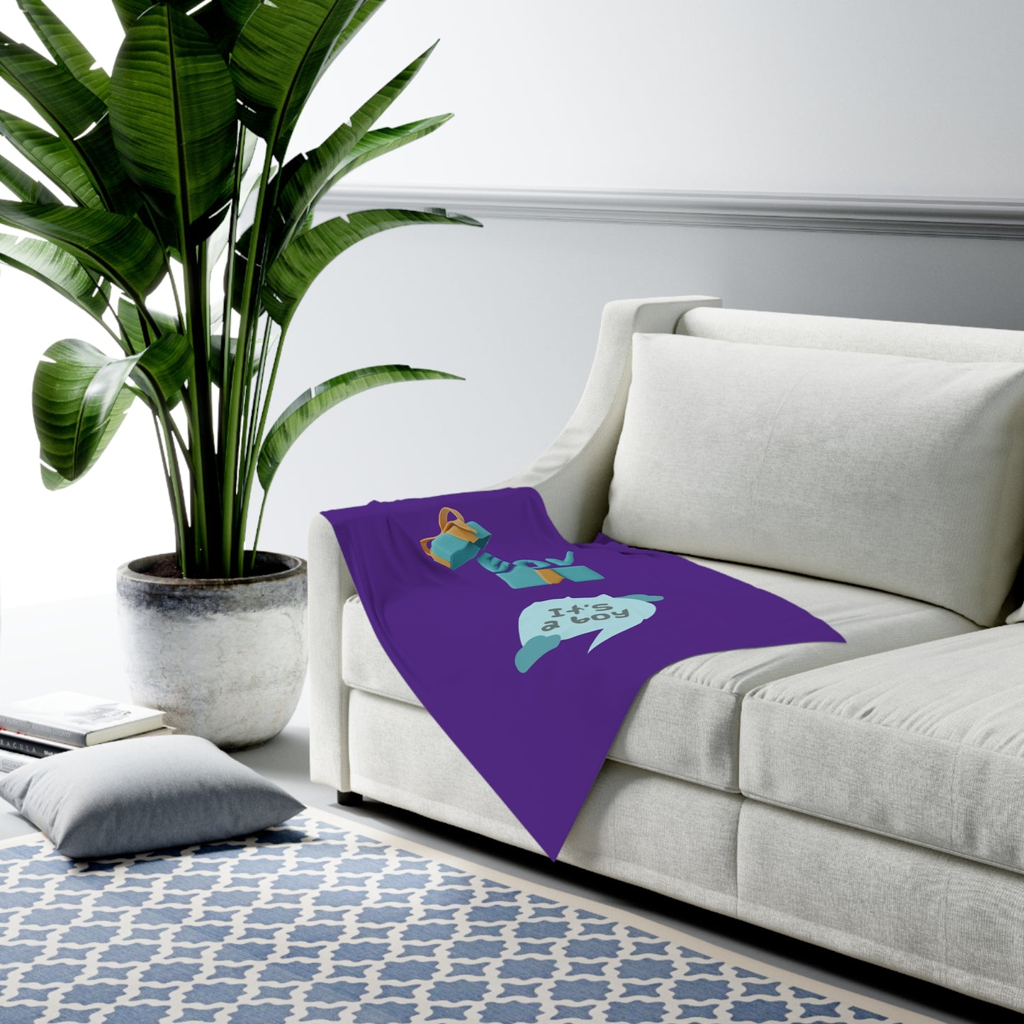 It's A Boy Baby Swaddle Blanket #IAB3