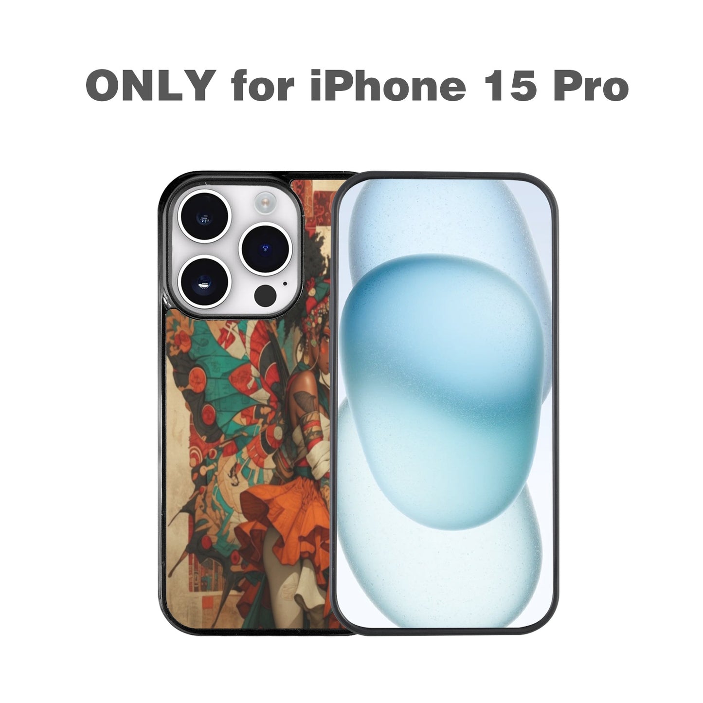 AfroCentric Butterfly Winged Ballerinas Phone Case for iPhone 15 Pro Phone Case for iPhone 15 Pro