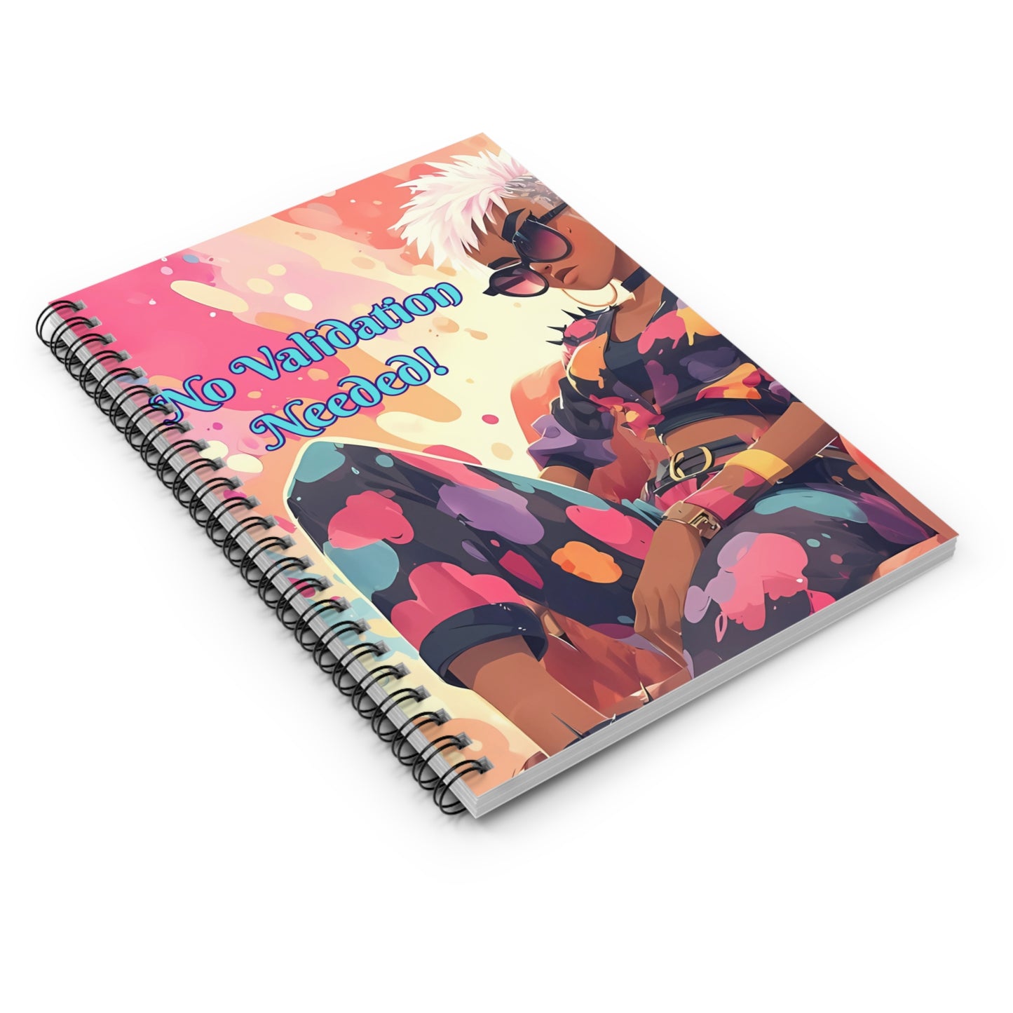 Afrocentric Ruled Line Spiral Notebook, No Validation Needed, Black History