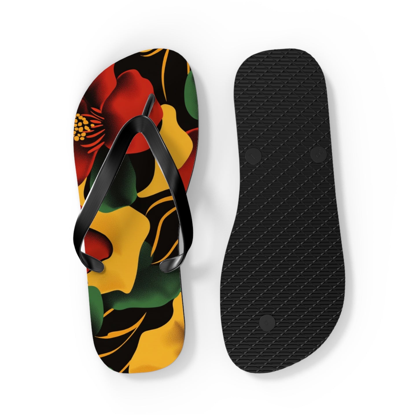 Tropical Floral Flip Flops | Summer Footwear Beach Sandals Vacation Ready Poolside Comfort Gift for Him