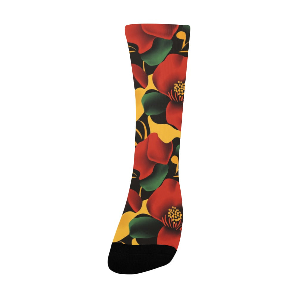 Floral Pattern Men's Socks Women's Custom Socks