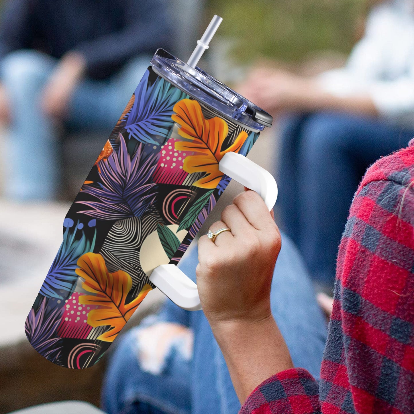 Cute As Can Be 40 oz Tumbler With White Handler 40oz Tumbler with White Handle