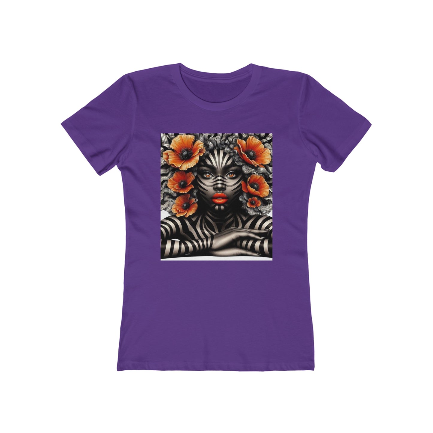 Zebra Fantasy The Boyfriend Tee for Women #ZF17