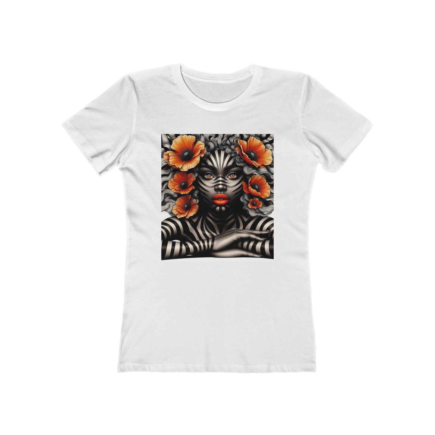 Zebra Fantasy The Boyfriend Tee for Women #ZF17