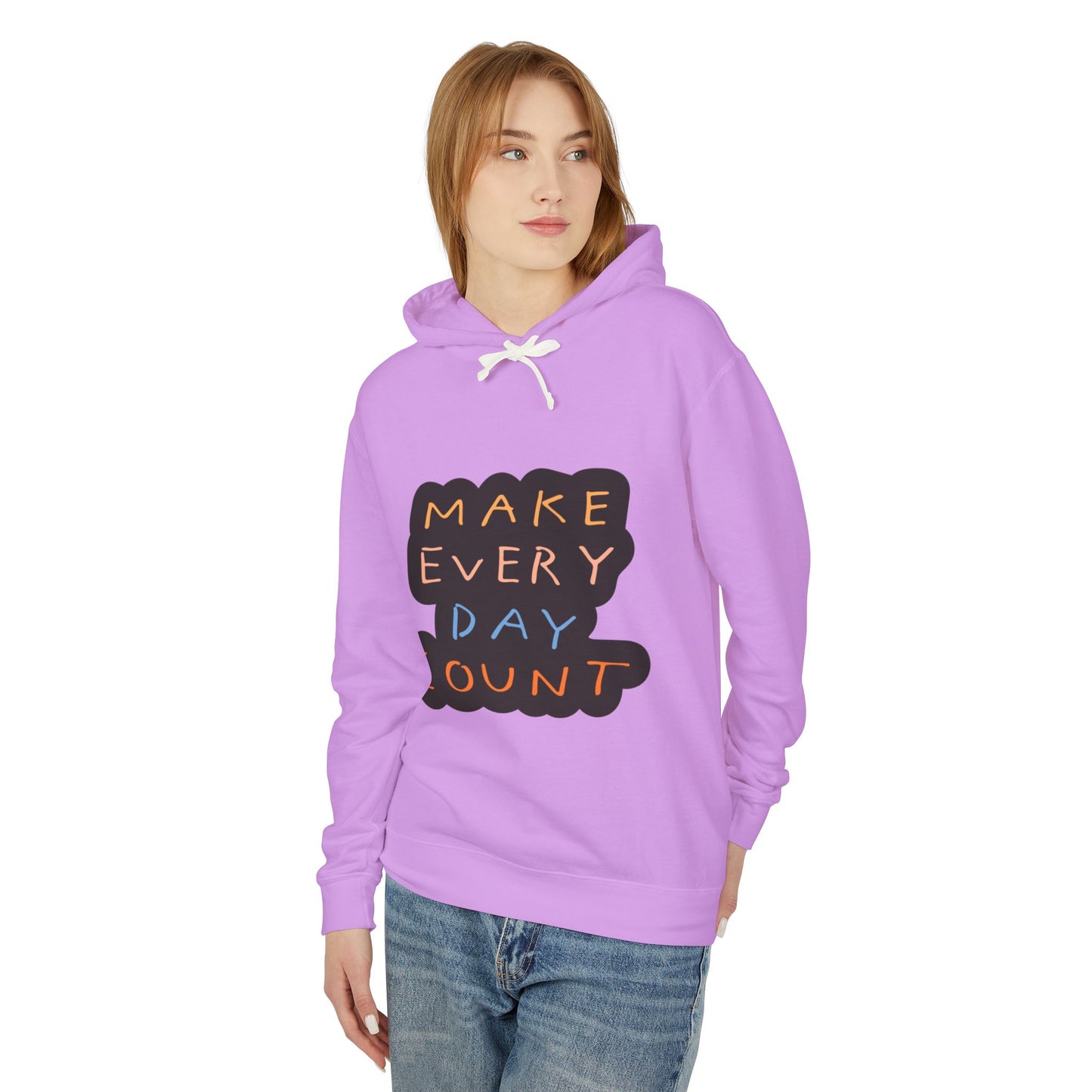 Affirmations Unisex Lightweight Hooded Sweatshirt #AU1