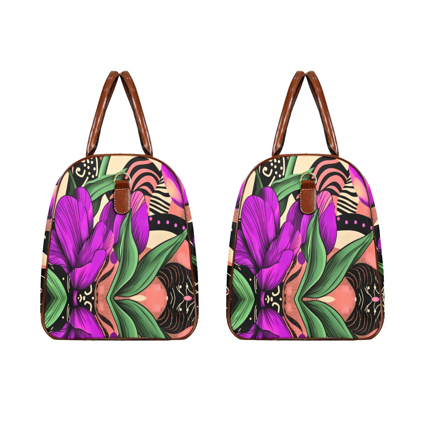 Violet Tulip Large Capacity Travel Bag-Large (Brown Short Patch) (1737) Large Capacity Travel Bag-Large (Brown Short Patch) (1737)