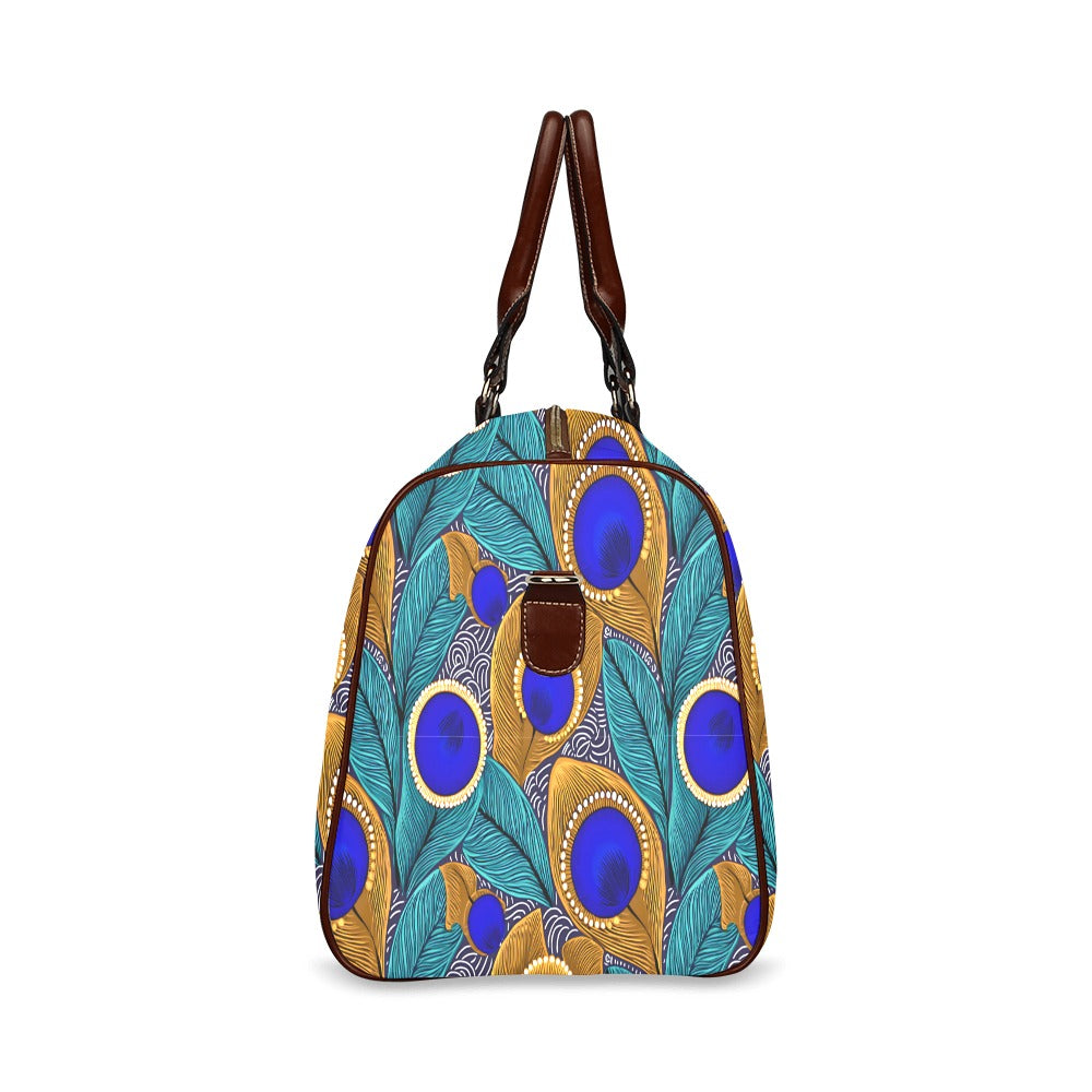 Peacock Travel Bag (Brown) (Model 1639)