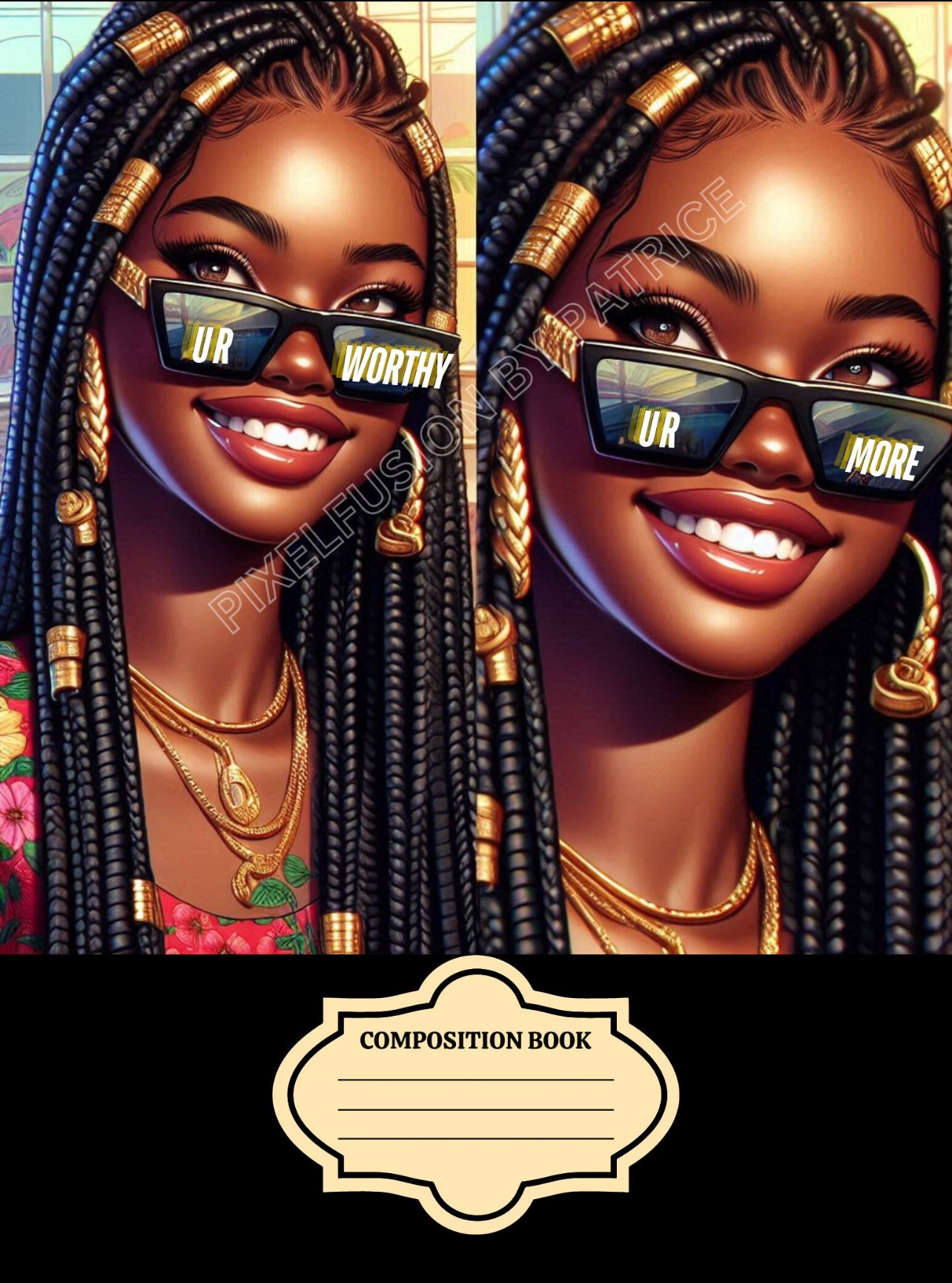 Affirmations Composition Notebook Cover Pack of 5 Series 4