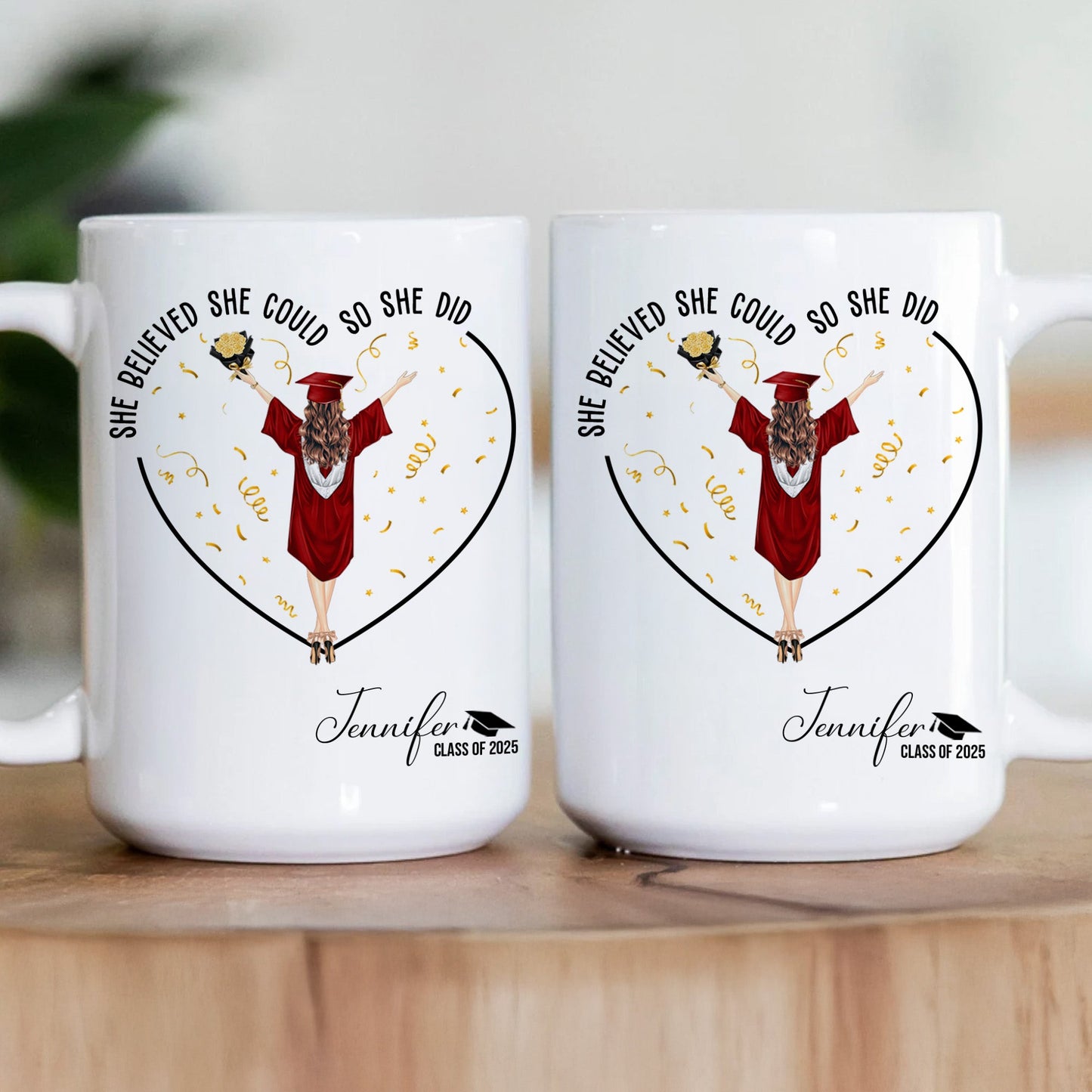 She Believed She Could So She Did - Personalized Mug