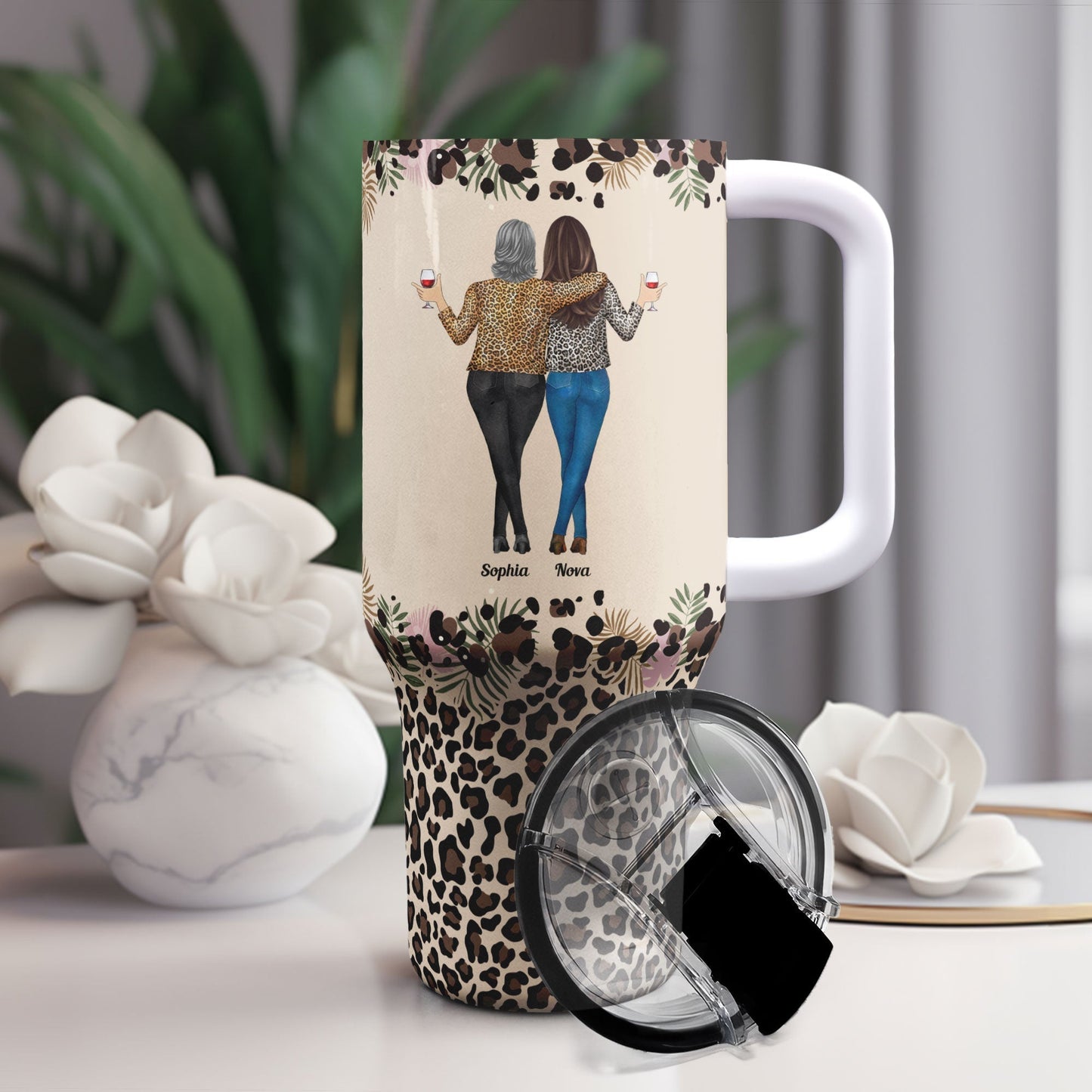 To My Mother Whisper Back I Am The Storm - Personalized 40oz Tumbler With Straw
