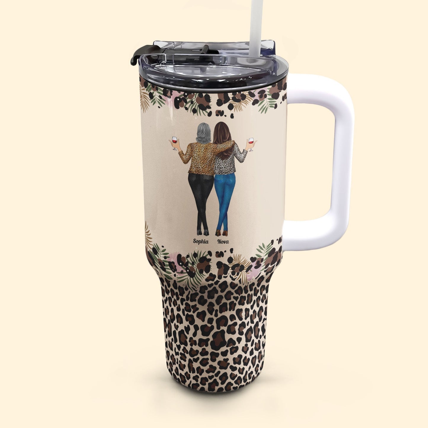 To My Mother Whisper Back I Am The Storm - Personalized 40oz Tumbler With Straw