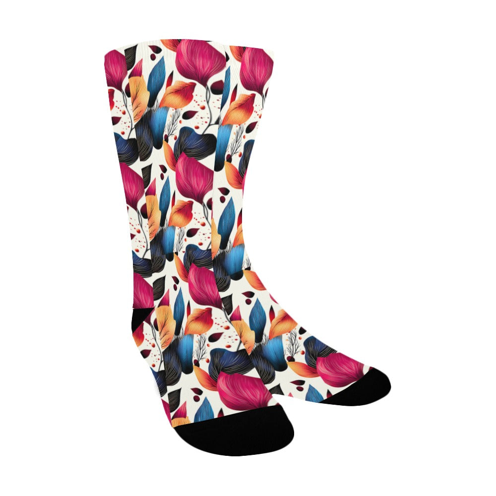 Floral Pattern Men's Socks Women's Custom Socks