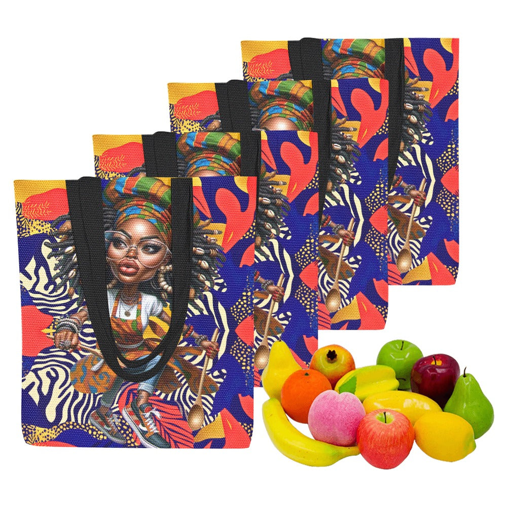 Canvas Tote Bag (Model1657) (Set of 4)
