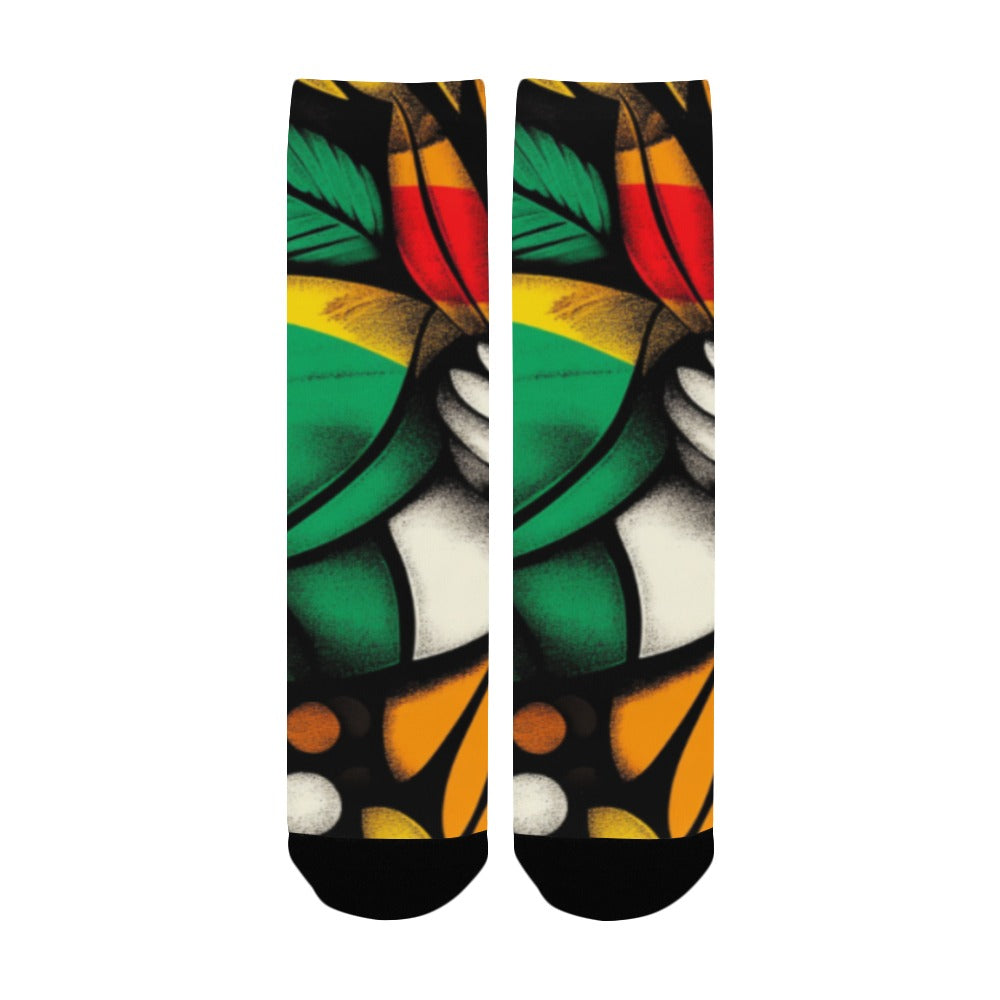 Floral Pattern Men's Socks Women's Custom Socks