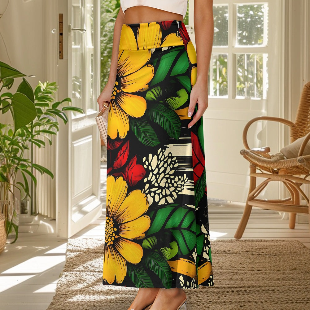 High Waist Long Skirt for Women