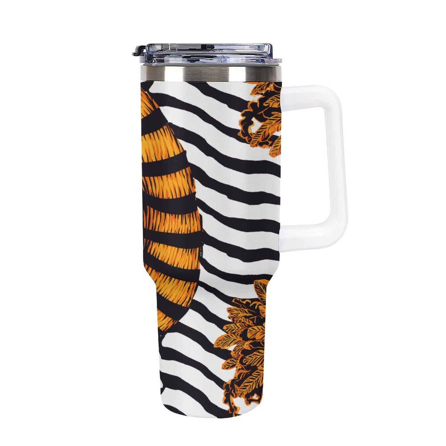 Afrocentric 40oz Insulated Tumbler with Handle and Straw