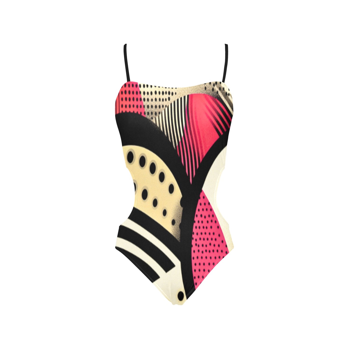 Women's Spaghetti Strap Cut Out Sides Swimsuit