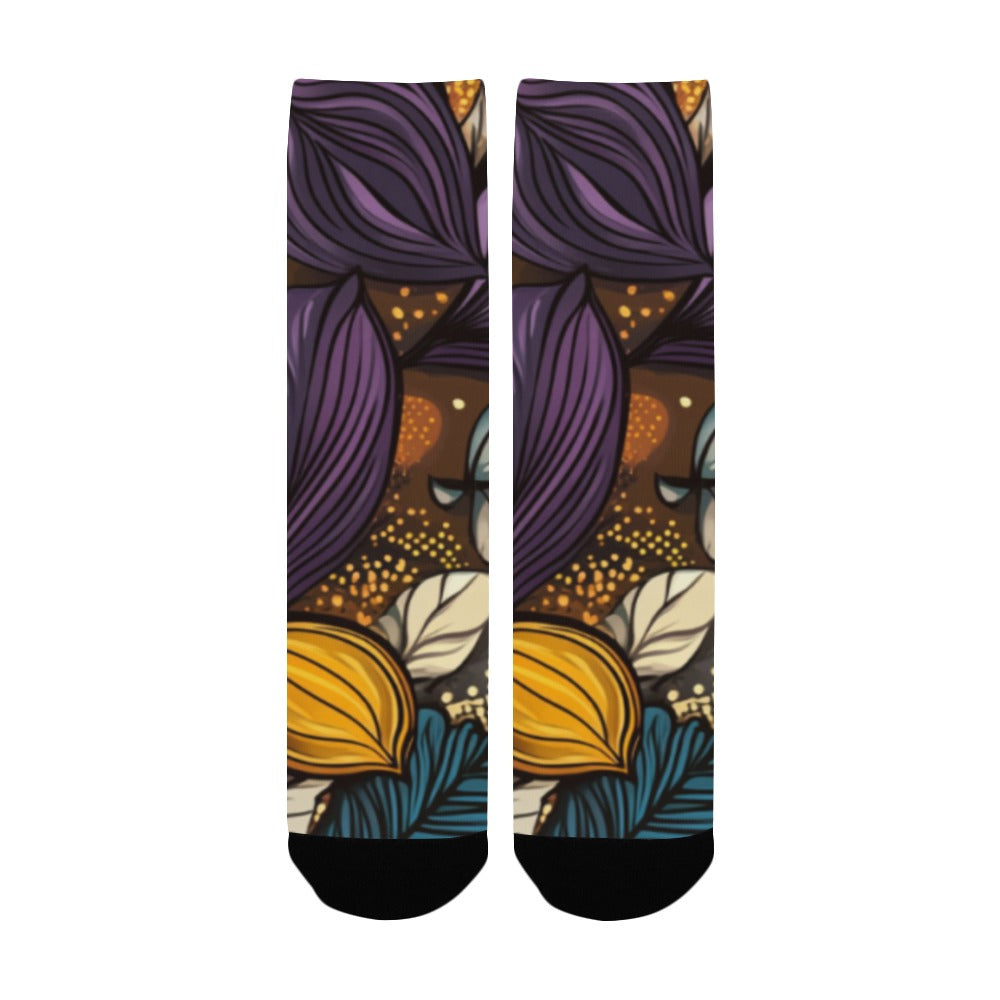 Floral Pattern Men's Socks Women's Custom Socks