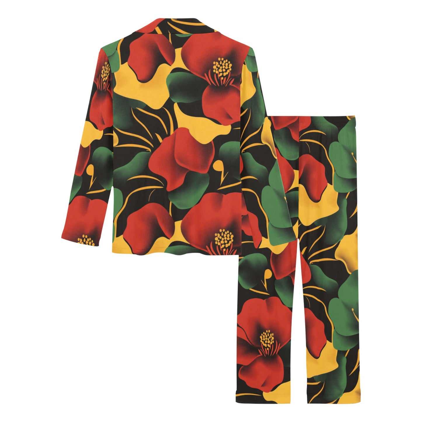 Floral Pattern Women's Pajama Set Women's Long Pajama Set