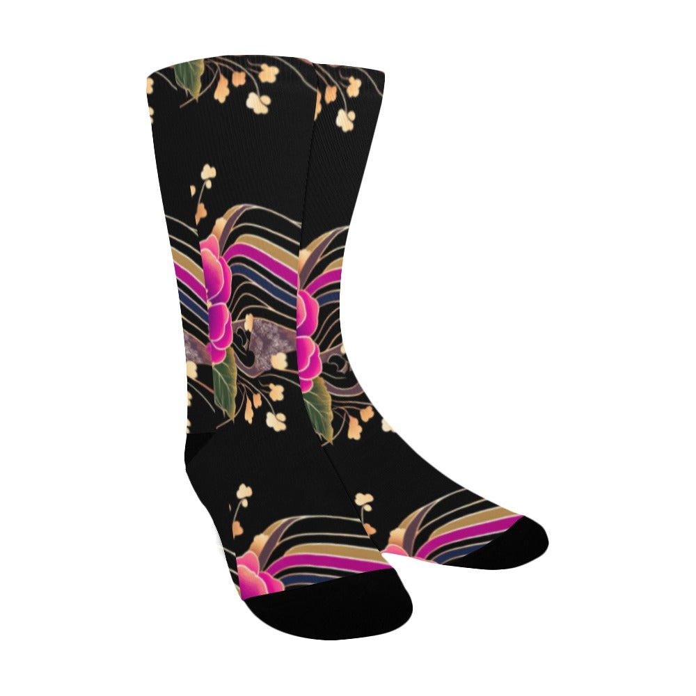 Floral Pattern Men's Socks Women's Custom Socks